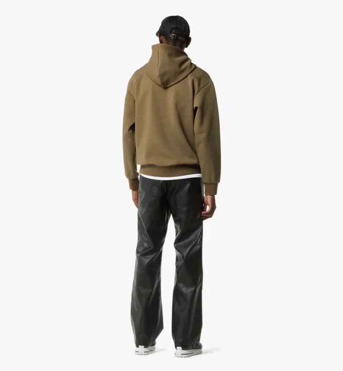 Felpa con cappuccio in ponte con patch con logo Essential