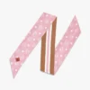 Foulard petite con stampa monogramma in seta biologica
