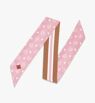 Foulard petite con stampa monogramma in seta biologica
