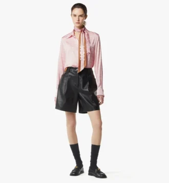Foulard petite con stampa monogramma in seta biologica