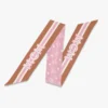 Foulard petite con stampa monogramma in seta biologica