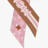 Foulard petite con stampa monogramma in seta biologica
