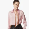 Foulard petite con stampa monogramma in seta biologica