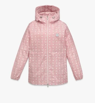 Giacca a vento con cappuccio in nylon riciclato con stampa Monogram Giacca a vento con cappuccio in nylon riciclato con stampa Monogram