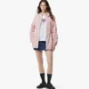 Giacca a vento con cappuccio in nylon riciclato con stampa Monogram