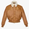 Giacca bomber in shearling con mix di pelle Visetos Giacca bomber in shearling con mix di pelle Visetos