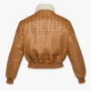 Giacca bomber in shearling con mix di pelle Visetos Giacca bomber in shearling con mix di pelle Visetos