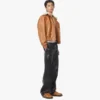 Giacca bomber in shearling con mix di pelle Visetos Giacca bomber in shearling con mix di pelle Visetos