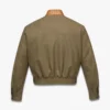 Giacca in twill di lana e pelle con stampa Monogram