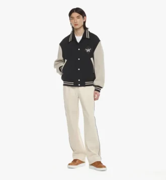 Giacca varsity con toppa logo Essential
