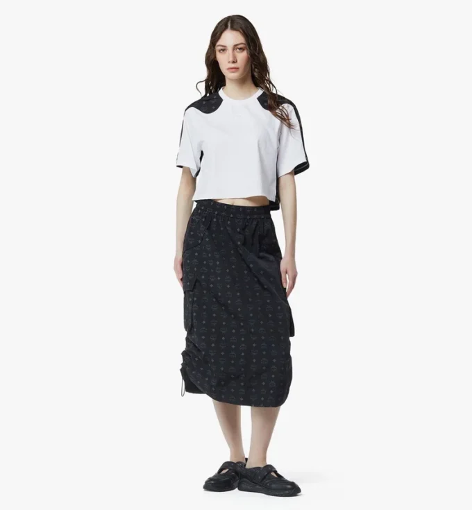Gonna midi Monogram in nylon riciclato Gonna midi Monogram in nylon riciclato
