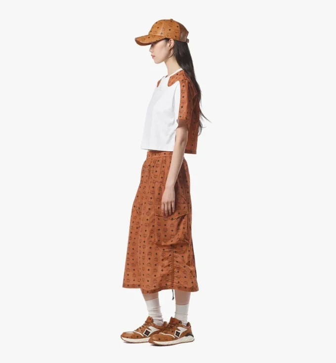 Gonna midi Monogram in nylon riciclato Gonna midi Monogram in nylon riciclato
