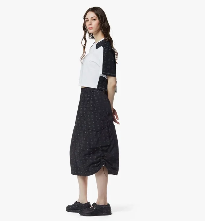 Gonna midi Monogram in nylon riciclato Gonna midi Monogram in nylon riciclato