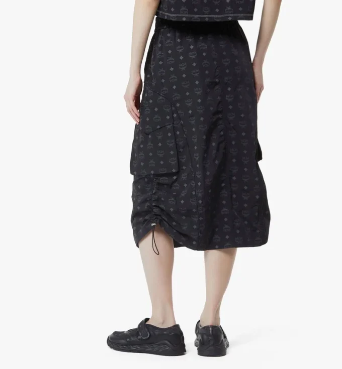 Gonna midi Monogram in nylon riciclato Gonna midi Monogram in nylon riciclato