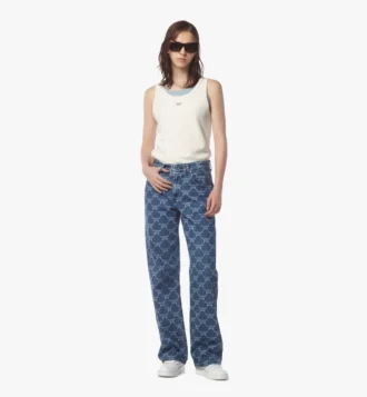 Jeans in denim with Lauretos monogram