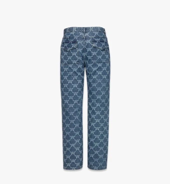 Jeans in denim with Lauretos monogram Jeans in denim with Lauretos monogram