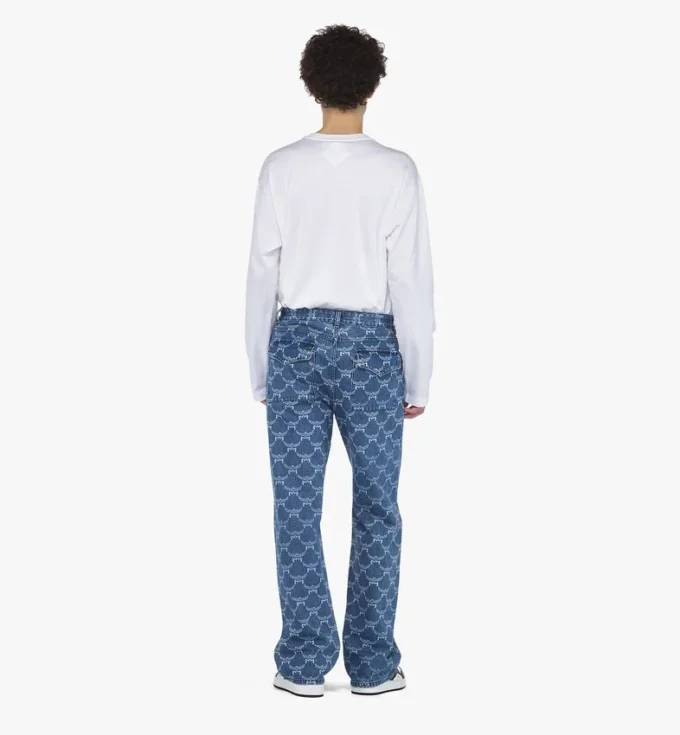 Jeans in denim with Lauretos monogram Jeans in denim with Lauretos monogram