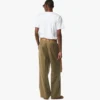 Pantaloni in twill di lana e pelle con stampa Monogram Pantaloni in twill di lana e pelle con stampa Monogram