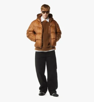 Parka in nylon ripstop con monogramma