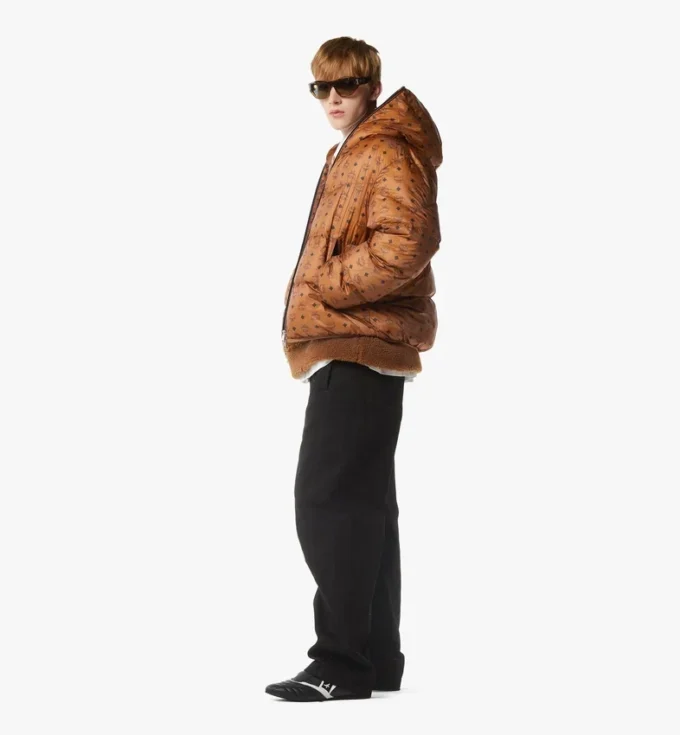 Parka in nylon ripstop con monogramma Parka in nylon ripstop con monogramma