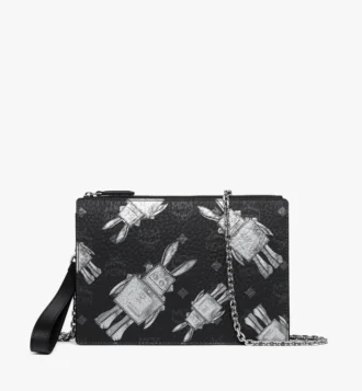 Pochette da polso con tracolla a catena in Visetos Rabot Pochette da polso con tracolla a catena in Visetos Rabot