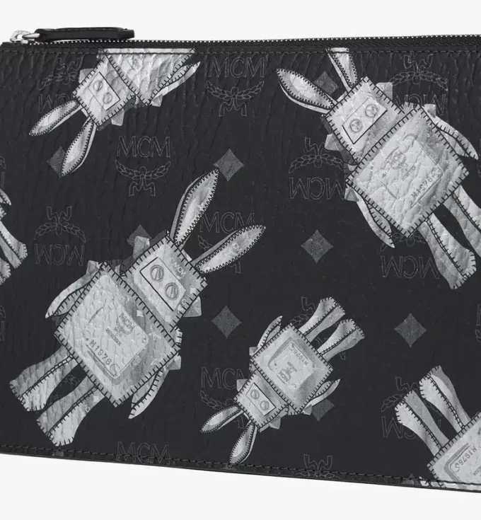Pochette da polso con tracolla a catena in Visetos Rabot Pochette da polso con tracolla a catena in Visetos Rabot
