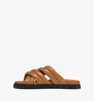 Sandali a croce con stampa Monogram in pelle di agnello