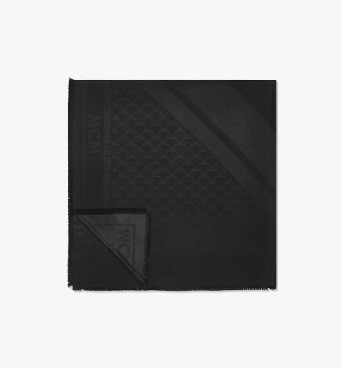 Scialle in jacquard con logo a rombi