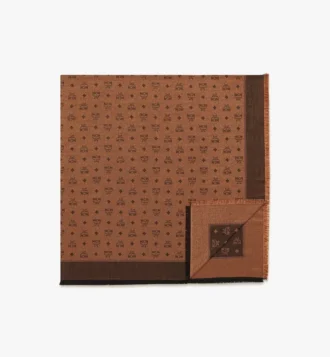 Scialle Monogram in jacquard di lana e seta