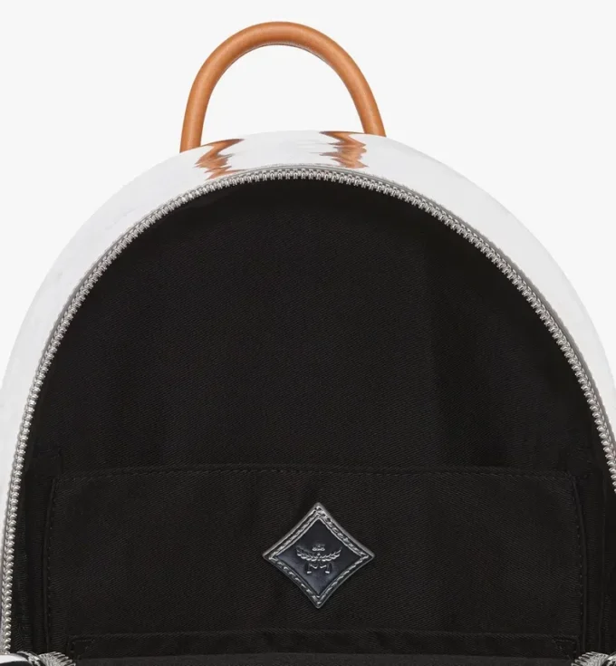 Stark Backpack in pelle metallizzata a specchio