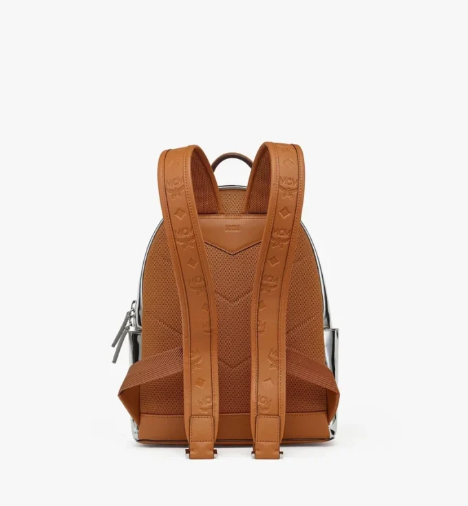 Stark Backpack in pelle metallizzata a specchio