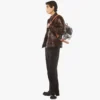 Stark Backpack in pelle metallizzata a specchio