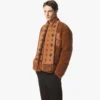 Stola in jacquard con monogramma bicolore Stola in jacquard con monogramma bicolore
