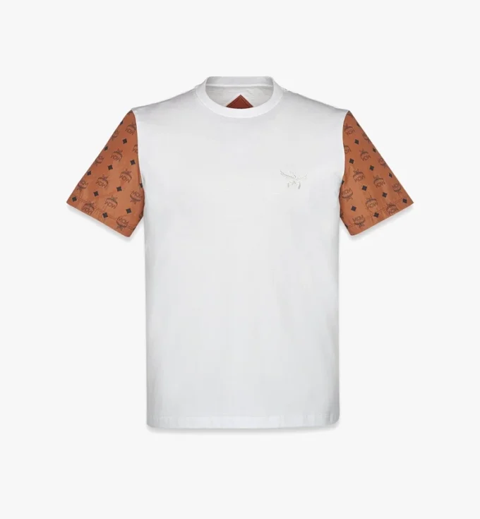 T-shirt con logo in cotone biologico e monogramma Econyl® T-shirt con logo in cotone biologico e monogramma Econyl®