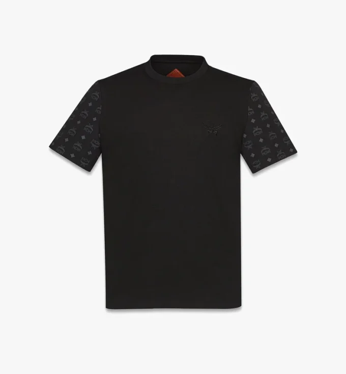 T-shirt con logo in cotone biologico e monogramma Econyl® T-shirt con logo in cotone biologico e monogramma Econyl®