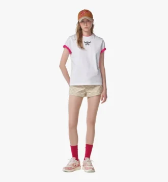 T-shirt con stampa del logo in cotone biologico T-shirt con stampa del logo in cotone biologico