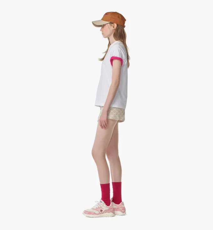 T-shirt con stampa del logo in cotone biologico
