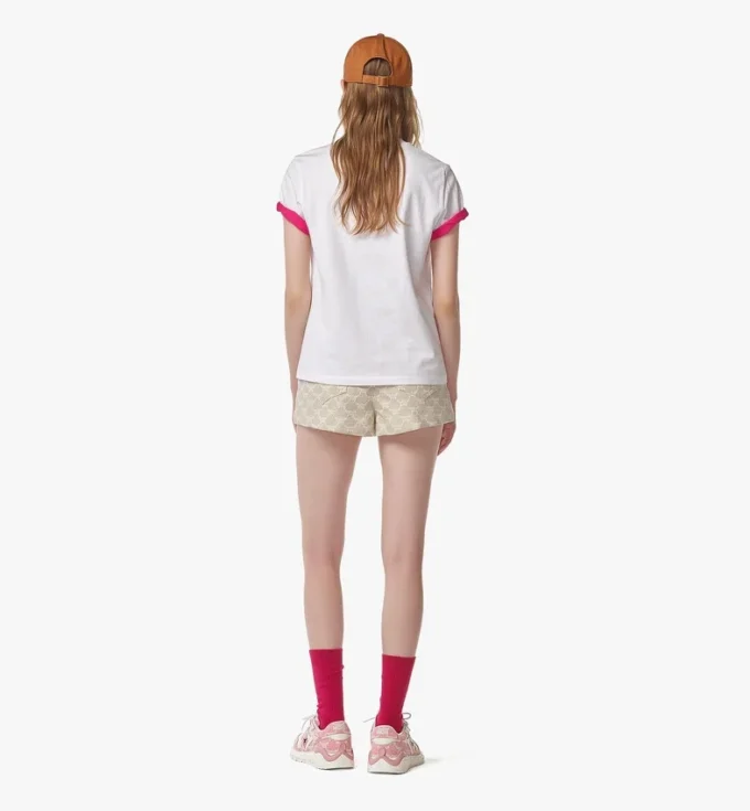 T-shirt con stampa del logo in cotone biologico