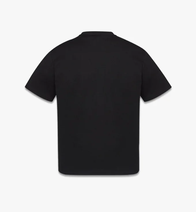 T-shirt con tasca patch monogramma in cotone biologico T-shirt con tasca patch monogramma in cotone biologico
