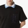 T-shirt con tasca patch monogramma in cotone biologico