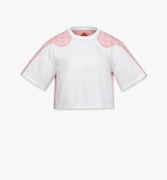 T-shirt corta Laurel in cotone biologico e Econyl® con monogramma T-shirt corta Laurel in cotone biologico e Econyl® con monogramma