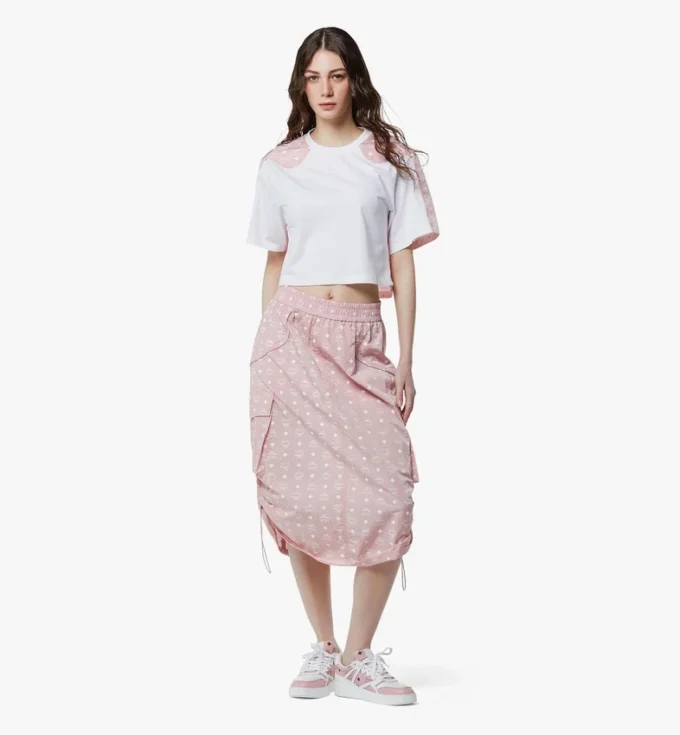 Gonna midi Monogram in nylon riciclato Gonna midi Monogram in nylon riciclato