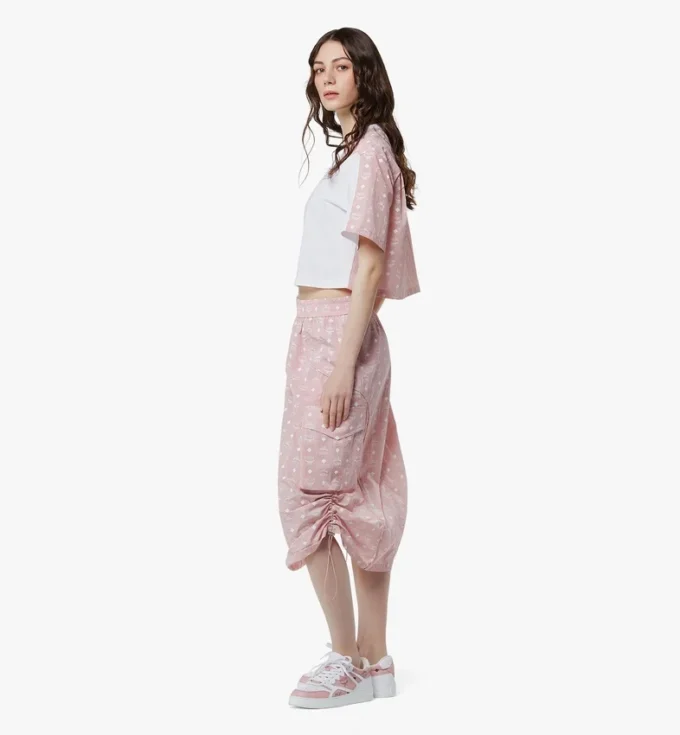 Gonna midi Monogram in nylon riciclato Gonna midi Monogram in nylon riciclato