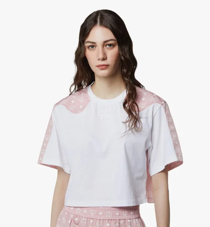 T-shirt corta Laurel in cotone biologico e Econyl® con monogramma