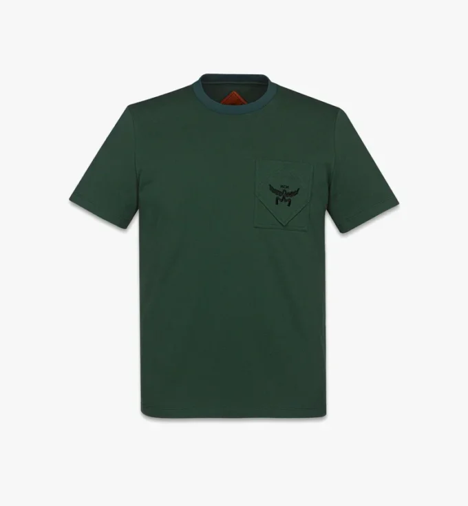 T-shirt Essential con tasca e logo in cotone biologico