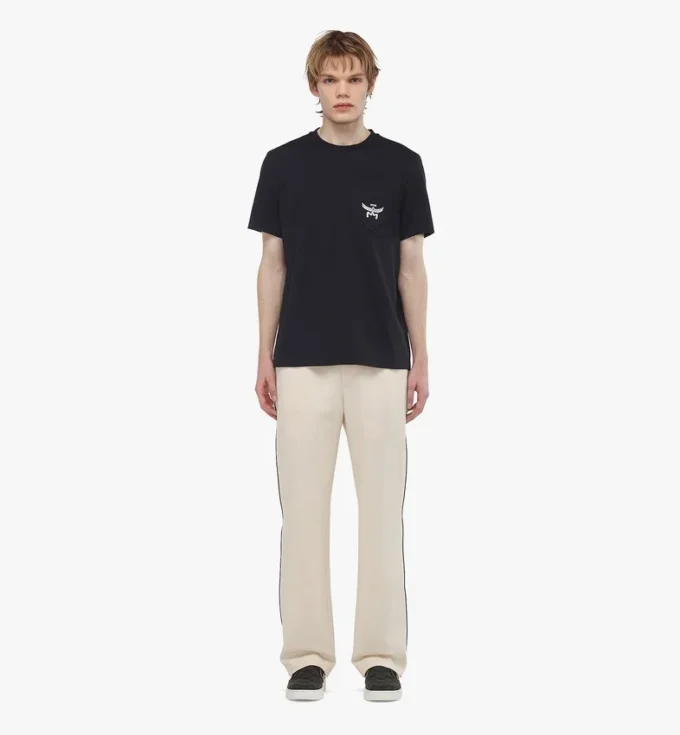 T-shirt Essential con tasca e logo in cotone biologico