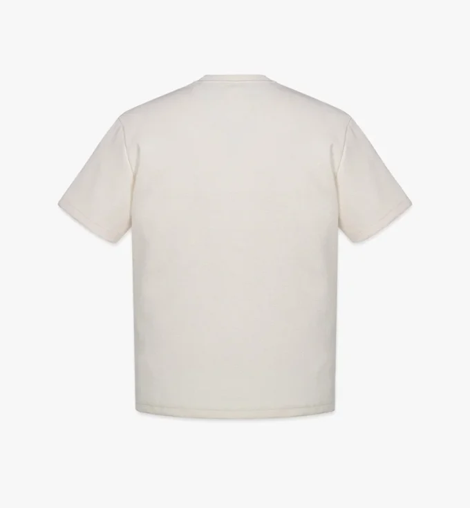T-shirt in bouclé con toppa con logo