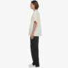 T-shirt in bouclé con toppa con logo