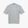 T-shirt in ponte con monogramma in cristallo