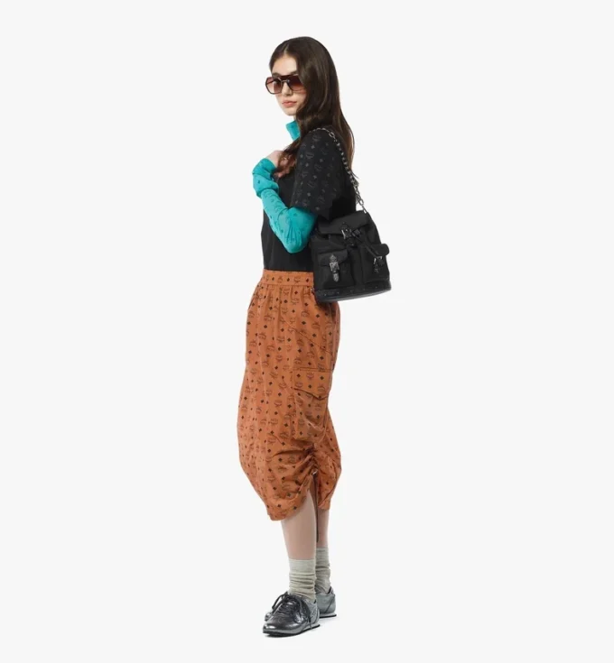Zaino con coulisse Aren in Econyl® e pelle
